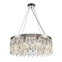 Люстра подвесная Anna V000385 Indigo прозрачная на 8 ламп, основание хром в стиле классический Люстра подвесная Anna V000385 Indigo прозрачная на 8 ламп, основание хром в стиле классический